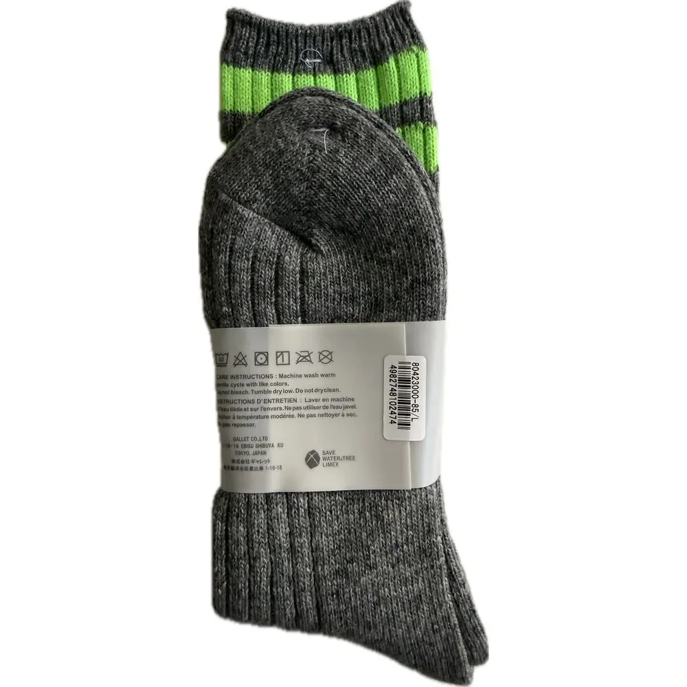 Anonymous ISM Socks Crew Made in Japan Cashmere Blend One Size Fits Most